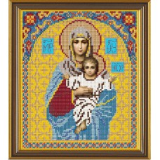 Рисунки на ткани для вышивания бисером Новая Слобода БИС9006 "Богородица Леушинская"