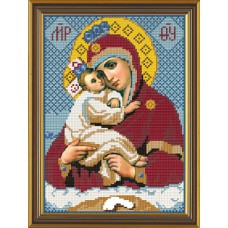 Рисунки на ткани для вышивания бисером Новая Слобода БИС9026 "Богородица Почаевская"
