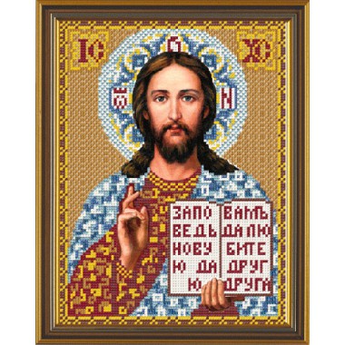 Рисунки на ткани для вышивания бисером Новая Слобода БИС9034 "Христос Спаситель"