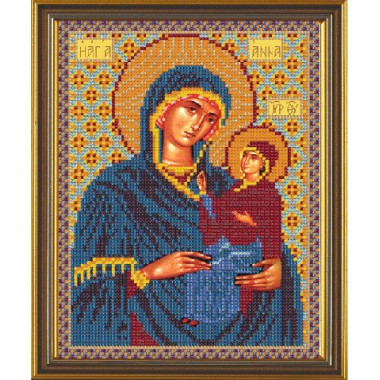 Рисунки на ткани для вышивания бисером Новая Слобода БИС9037 "Св. Анна с Младенцем Марией"