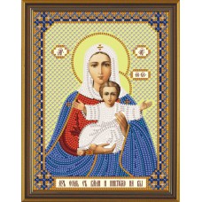 Рисунки на ткани для вышивания бисером Новая Слобода БИСС6005 "Богородица Леушинская"