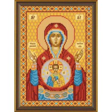 Рисунки на ткани для вышивания бисером Новая Слобода БИСС9055 "Богородица «Знамение»"