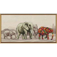 Набор для вышивания Новая Слобода СВ3037 "Прогулка слонов"