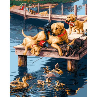 Набір для малювання Plaid 21685 "Качки і собаки"