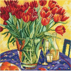 Набір для вишивання хрестиком RTO M376 "Тюльпани на столі"