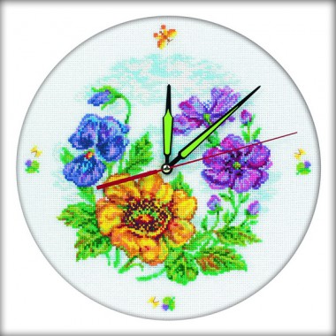 Набір для вишивання хрестиком RTO M40006 "Квітковий годинник"