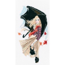 Набор для вышивания РТО M636 Девушка дождь и зонтик