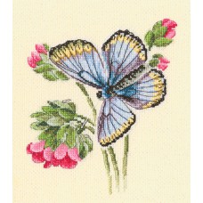 Набор для вышивания RTO M749 Бабочка села на нежный цветок