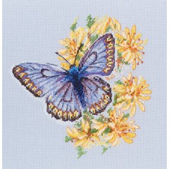 Набір для вишивання хрестиком RTO M750 Метелик на квітці