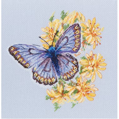 Набор для вышивания RTO M750 Бабочка на цветке