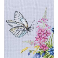 Набір для вишивання хрестиком RTO M759 Метелик капустянка