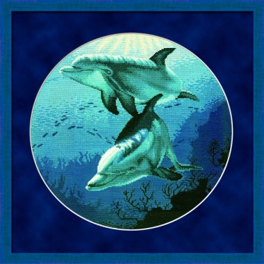 Набор для вышивания RTO R121 "Дельфины в морской глубине"