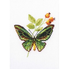 Набор для вышивания RTO EH363 Веточка шиповника и бабочка