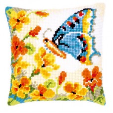 Набір для вишивання VERVACO PN-0144081 Подушка "Метелик з квітами"
