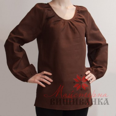 Заготовка сорочки под вышивку Майстерна вышиванка СЖ-07 "Традиционная" коричневая
