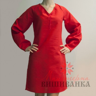 Заготовка сукні під вишивку  Майстерна вишиванка СК-02 "Колорит" червона