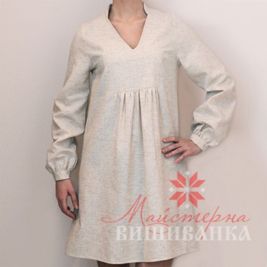 Заготовка сукні під вишивку  Майстерна вишиванка СК-03 "Білоцвіт" льон