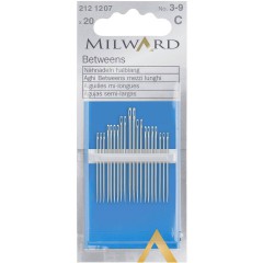 Иглы Milward 2121207 для ручного шитья средние №3-9 20 шт.
