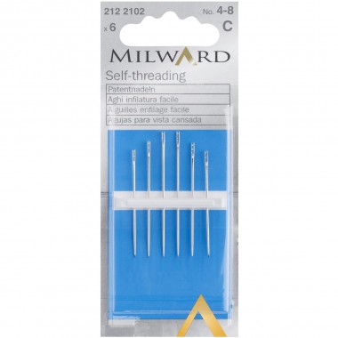 Иглы Milward 2122102 с автоматическим вдеванием нитки №4-8 6 шт.