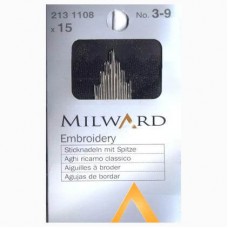 Иглы Milward 2131108 для вышивания №3-9 15 шт.
