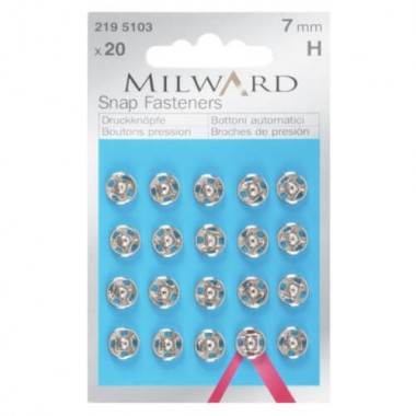Пришивные кнопки Milward 2195103 7 мм 20 шт.