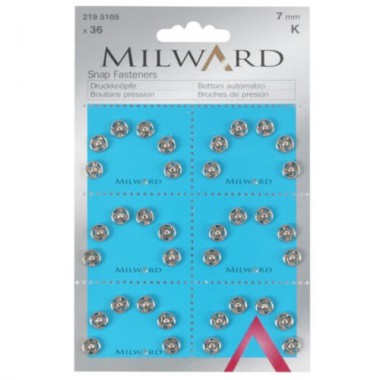 Пришивные кнопки Milward 2195105 7 мм 36 шт.