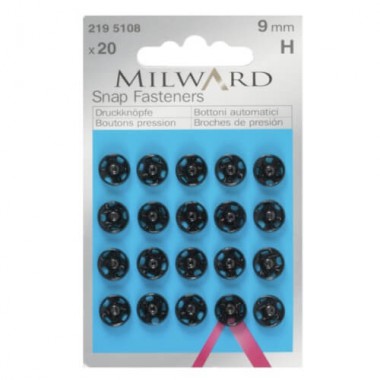 Пришивные кнопки Milward 2195108 9 мм 20 шт.
