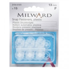 Пришивные кнопки Milward 2195133 пластик 13 мм 15 шт.