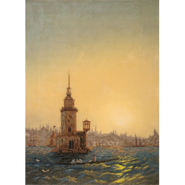 Набор для вышивки крестом Panna ГТГ-7099 Вид Леандровой башни в Константинополе