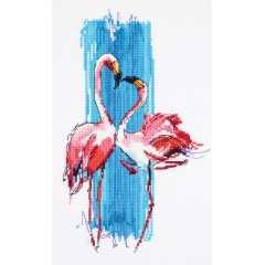 Набор для вышивки крестом Panna ПТ-7014 Розовые фламинго