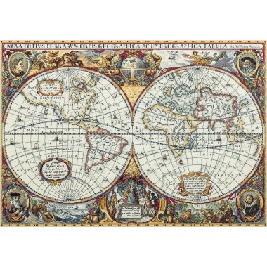 Набір для вишивання Panna ПЗ-1842 "Географічна карта світу"