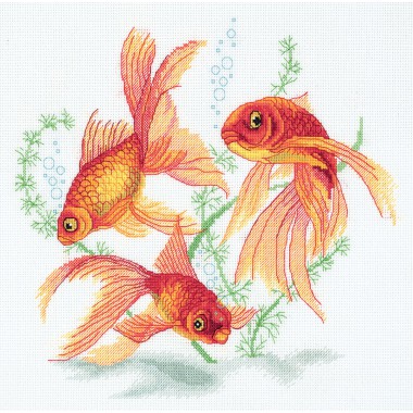 Набор для вышивания Panna Р-7141 Золотые рыбки