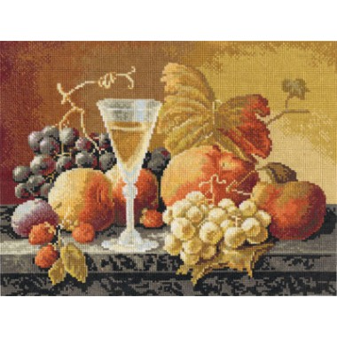 Набір для вишивання Panna Н-1234 Натюрморт з вином і фруктами