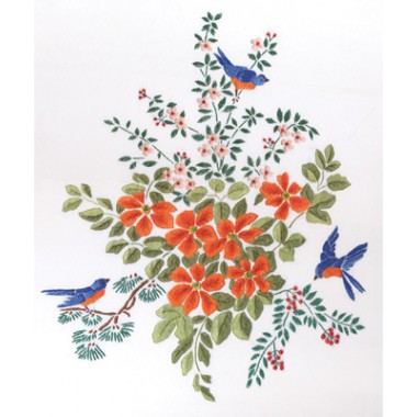 Набір для вишивання Panna Ц-1308 Квіти і птахи