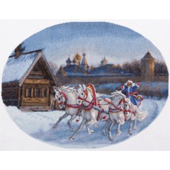 Набор для вышивания Panna С-1530 Три белых коня