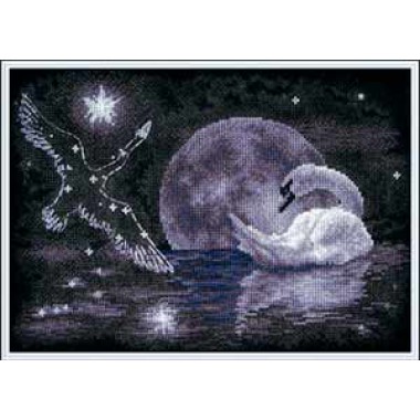 Набор для вышивания Panna ПТ-0631 Лунный лебедь