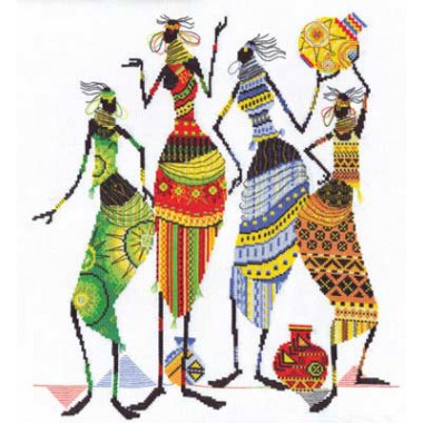 Набор для вышивания Panna НМ-0739 Африка. Африканочки-подружки