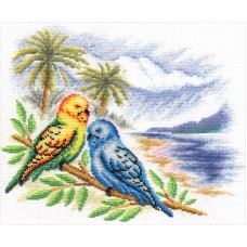 Набор для вышивания Panna ПТ-0856 Волнистые попугайчики