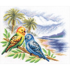 Набор для вышивания Panna ПТ-0856 Волнистые попугайчики