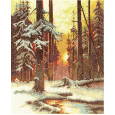 Набір для вишивання Panna ВХ-1076 Захід у сніжному лісі